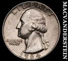 1964-D Silver Washington Quarter-Scarce Better Date No Reserve #i3952