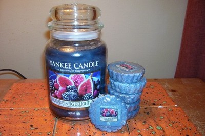 yankee candle 22oz JAR MULBERRY & FIG DELIGHT + 6 TARTS