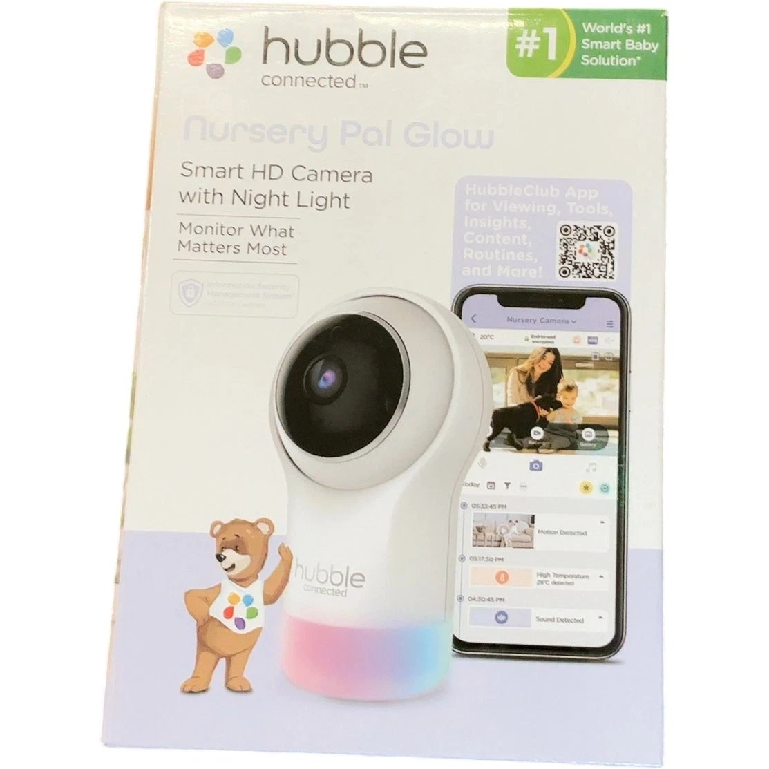 Hubble Nursery Pal Glow Smart HD Camera with Night Light 5174