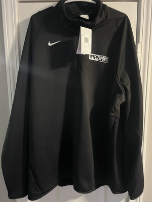 Nike CN9492-010 Black DriFit Mens Size XXL Long Sleeve 1/4 Zip Pullover Sweater