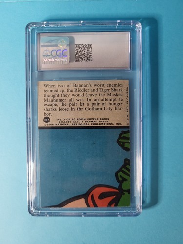 1966 O-Pee-Che Batman #37A "Watery Warfare" Red Bat CGC 5.5 - Picture 3 of 3