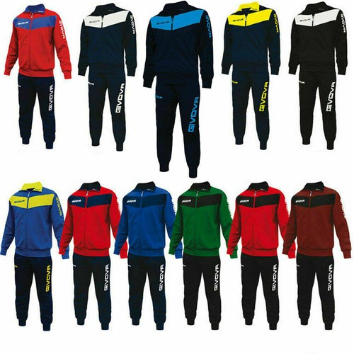 TUTA GIVOVA VISA UOMO DONNA TRICETATO CALCIO BLU NERO BIANCO PALESTRA TR018  | eBay