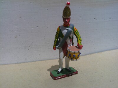 St. Petersburg Niena studio Russia Painted, Napoleonic Guard drummer 54mm lead
