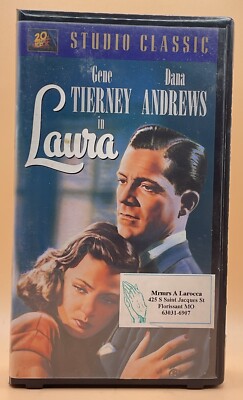Laura VHS 1944, 1997 Small Clamshell Gene Tierney **Buy 2 Get 1 Free**