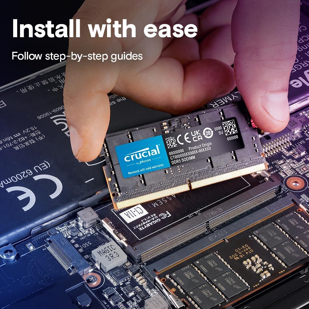 メモリー Crucial DDR5-5600 SODIMM 64GB KIT Crucial 64GB Kit (2x32GB) DDR5-5600 SODIMM Laptop Memory