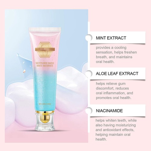 100g Niacinamide Whitening Toothpaste-Remove Stains, Fresh Breath & Enamel Care - Picture 3 of 14