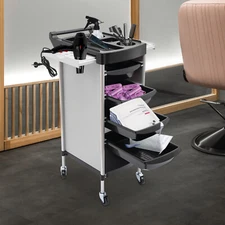Salon Trolley Drawer Hairdressing Tool Shelf Cart  Multi-Functional + 4 Wheels