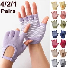 Half Finger Sport Gloves Non-Slip Gel Pad Cycling Gym Yoga Fitness Mitten"  ↔