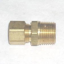Brass Compression Coupler 3/8 inch to 7/16 inch Male Thread Plumbing Fitting
