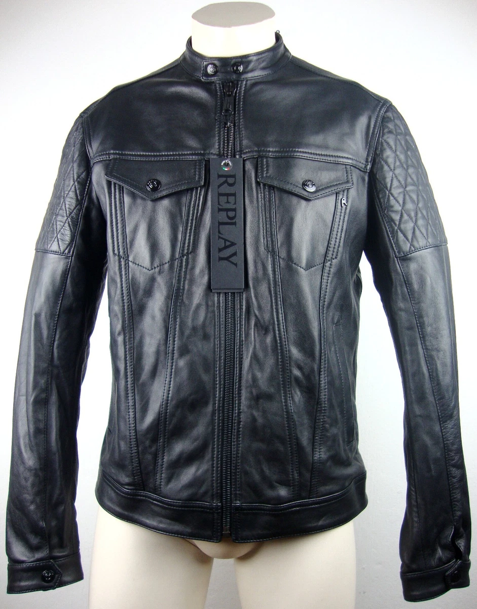 Leather shop jacket replay
