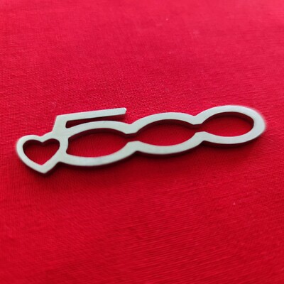 Fiat 500 Luigi, Fiat 500 with heart, Keyring, Chain Pendant, Car, Tuning
