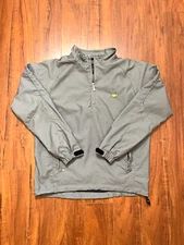 Masters Clubhouse Collection Golf Pullover Gray Jacket 1/4 Zip Mens Size Small