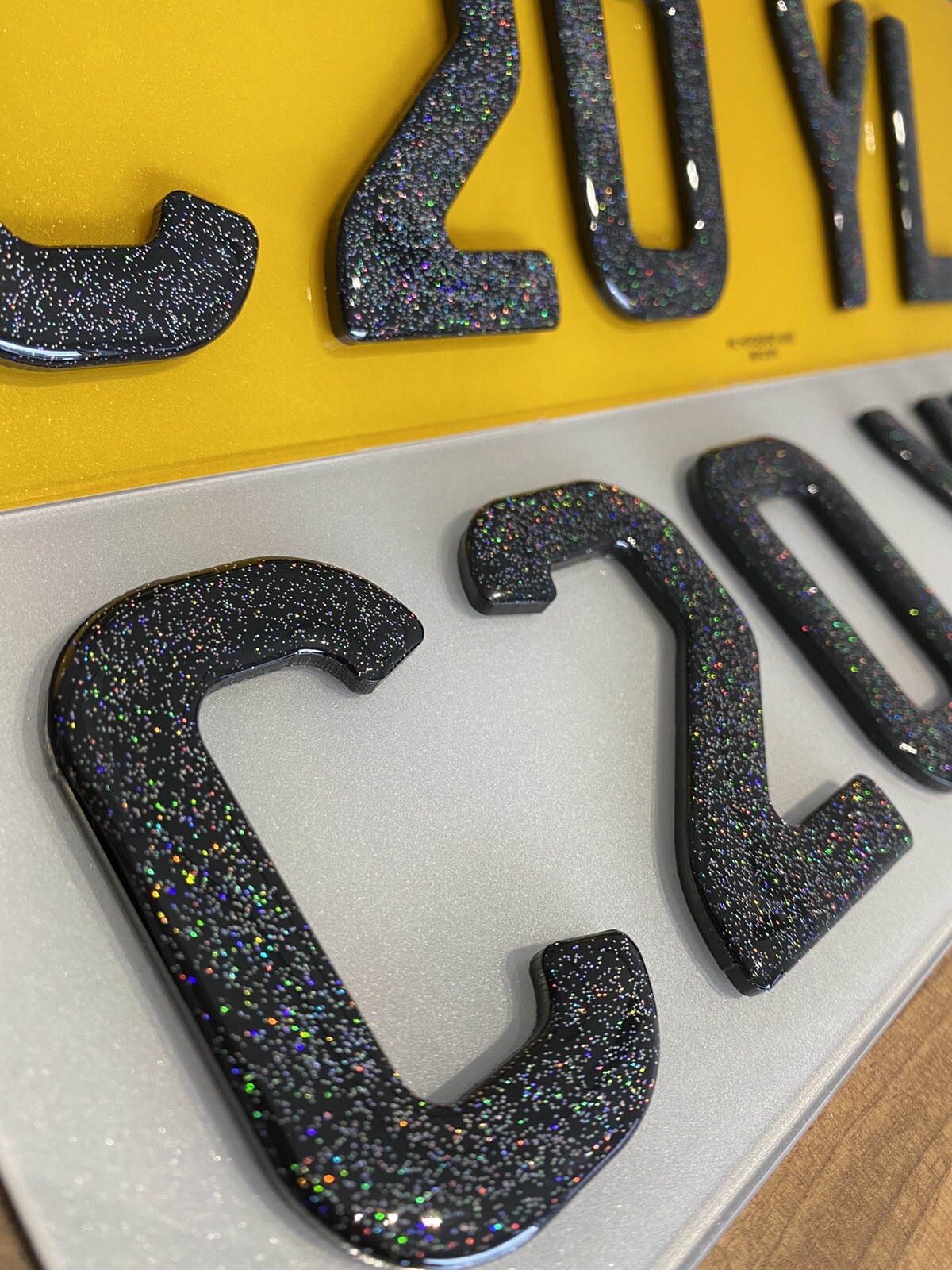 4D 3mm Gloss Black Laser cut letters & Numbers for Number Plates and