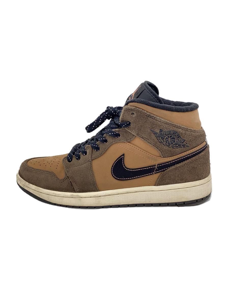 NIKE High Top Sneakers AIR JORDAN 1 MID SE 27cm Brown Used | eBay