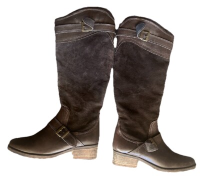 FABIANELLI WOMEN S BROWN KNEE HIGH BOOT - ITALIAN MADE  8 USA/Euro 38 Suade G186