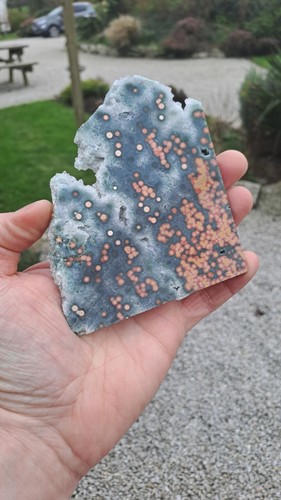 Ocean Jasper Cabochon gemstone High grade Orbital Natural Sheet 100x120x6mm 155g