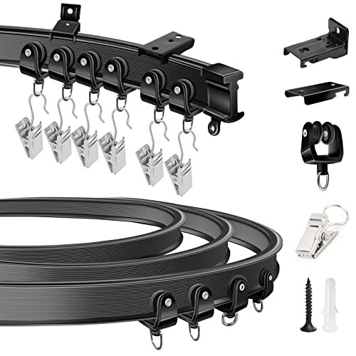 Sistema de riel de cortina deslizante flexible flexible flexible flexible para pista de techo de 16 pies
