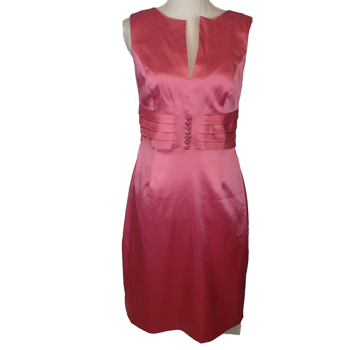 tight fitted wedding guest dresses Halter Pink Satin Fitted Long Formal Dress – Ohmollydress main image 1