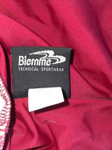 BIEMME Cycling Bib Shorts Red White Size 6 Made in Italy - Picture 6 of 11