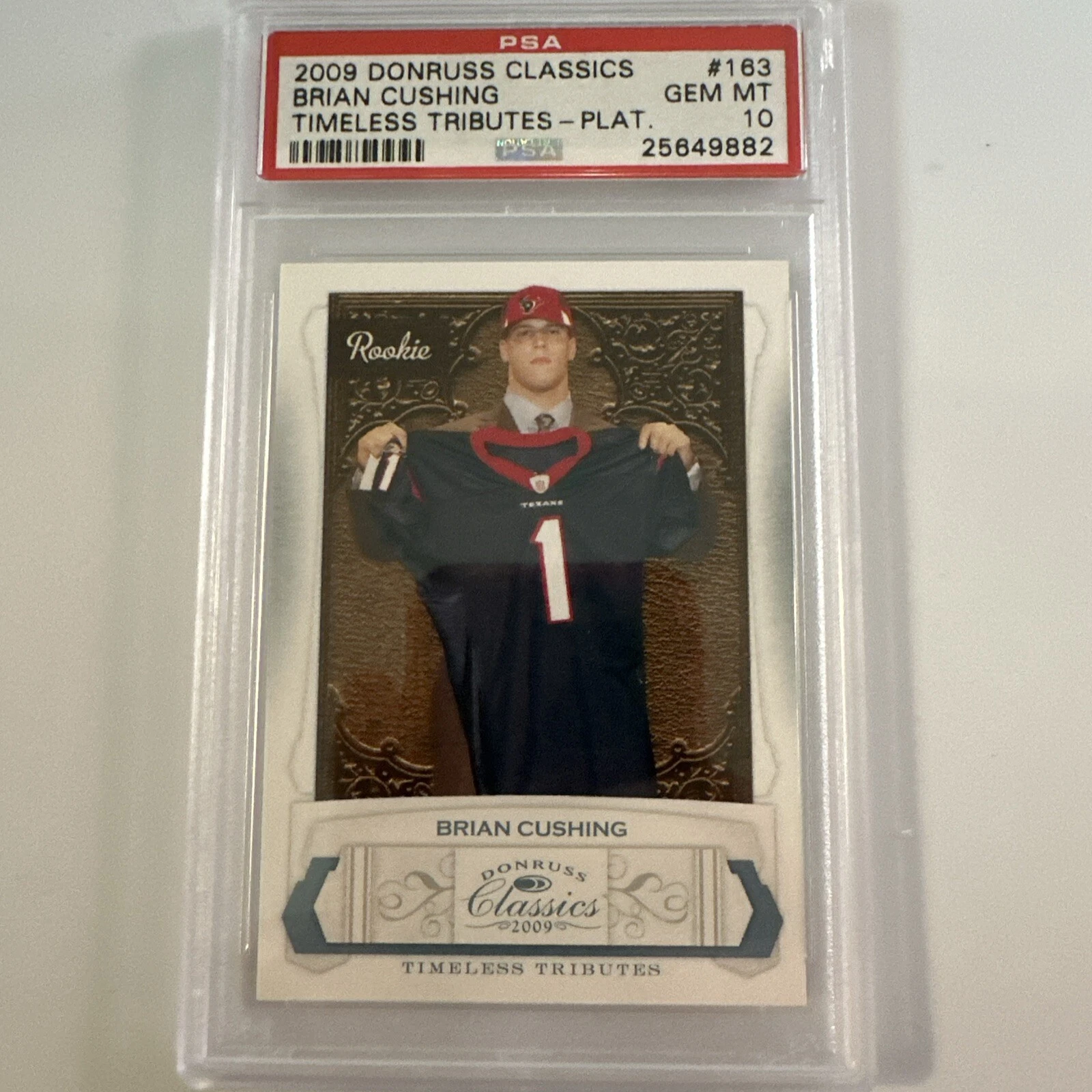 Brian Cushing Donruss Classics #163 Timeless Tributes-Platinum