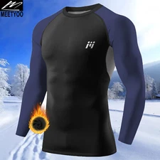 MEETYOO Mens Winter Ultra-Soft Fleece Lined Thermal Tops Long Sleeve for Skiing
