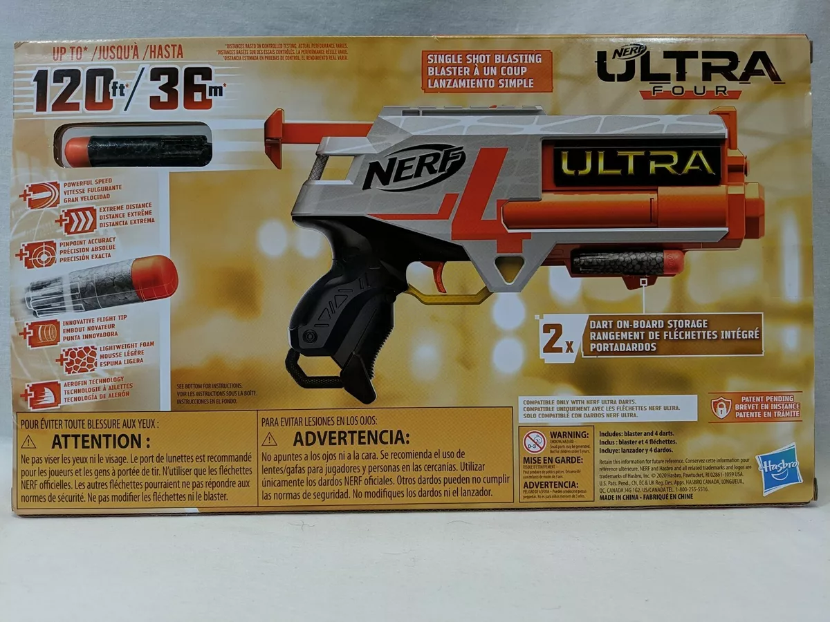 Nerf Ultra Four Blaster, Includes 4 Official Nerf Darts 