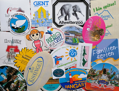 20 Different Stickers Decals Bundle Holiday Travel Cities Amusement Park