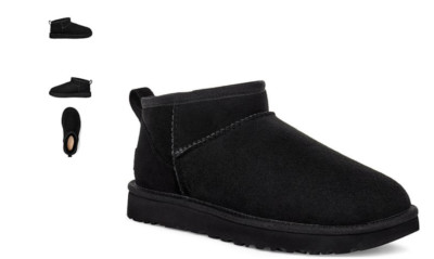 UGG Classic Ultra Mini Black Boot Bootie Women's US sizes 5-11/NEW!!