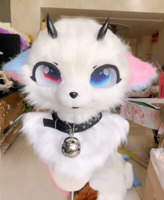 Fursuit Husky Fox Mascot (head) Halloween Party Fur Cosplay Gift 193#