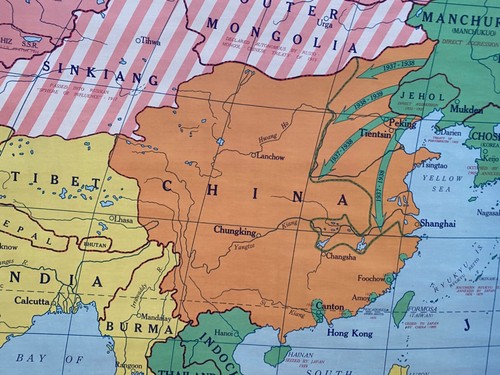 MAPA ORIGINAL DE COLECCIÓN DE LA HISTORIA ASIÁTICA EXPANSIÓN JAPONESA Y RUSA EN ASIA SEGUNDA GUERRA MUNDIAL - Imagen 8 de 12