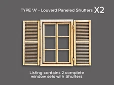 RWD 1/35 European Windows Model Kit  Accessories Qty-2  Louvered Panel Shutters