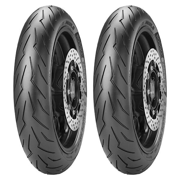 TYRE PAIR PIRELLI 110/70-13 48P + 110/70-13 54S DIABLO ROSSO SCOOTER