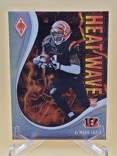 2021 Panini Phoenix Football Ja'Marr Chase Rookie Heat Wave Silver RC #18