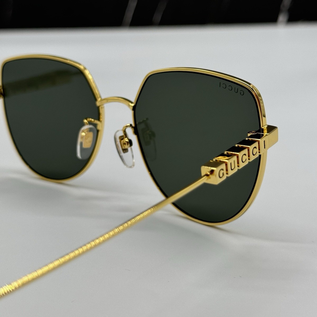 NEW GG1435SA 001 GUCCI GOLD GREY GEOMETRIC WOMEN GUCCI 