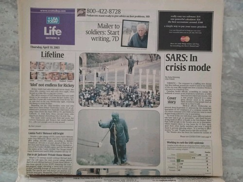 USA Today April 10, 2003 "Baghdad Falls" Issue, Complete - Picture 7 of 8