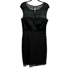 JAX Black Label Floral Lace Black Dress Size 12