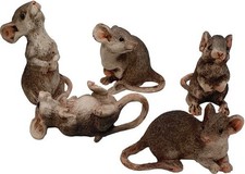 Figurendiscounter Maus Braun 5x3x5cm Polyresin wetterfest Dekofigur