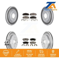 Coat Brake Rotors Semi-Metallic Pad Front Rear Kit For INFINITI QX80 Nissan QX56