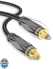 VANAUX Optical Audio Cable, Digital Optic Cord for Soundbar[Cotton Braided,Me