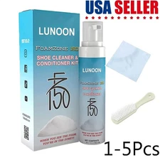 100ml Shoe Cleaner Conditioner Kit Foamzone Delicate Rich Foam Towel Brush Set
