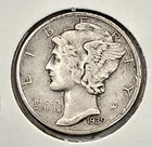 ☆SILVER☆  ☆SILVER☆  ☆SILVER☆ 1939D  Mercury Dime - 87 Years Old ■BUY SILVER!!