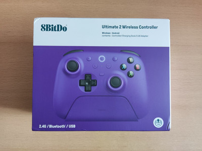 8BitDo Ultimate 2 Wireless Controller TMR Bluetooth PC Android Purple Lila