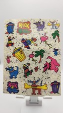 VINTAGE LISA FRANK STICKER SHEET UNUSED ROCK N ROLL DOGS One Sheet Nice 