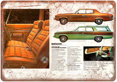 1973 American Motors AMC Prestige Vintage Auto Ad Retro Look Metal Sign A12855