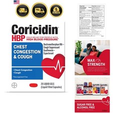 Chest Congestion Cough Liquid Soft Gels, 20 ct