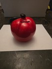 New York City Skyline Twin Towers Big Apple 4 1/4" Ceramic Bank Red Round Vintag — photo 5