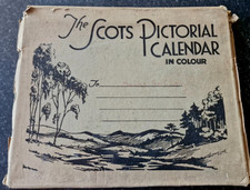 Vintage Scots Pictorial WW2 Calendar From 1941 + Original Card Envelope.Complete