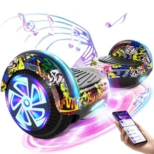 New Hoverboard 6.5'' Wheel LED Lights Bluetooth Self-Balancing Scooter for Kids