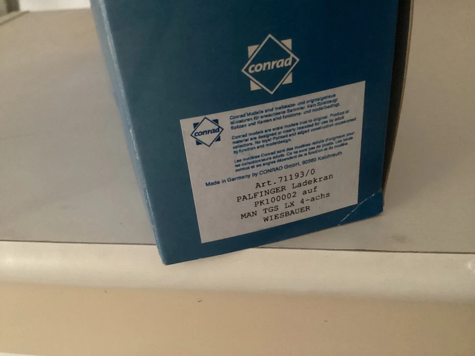 modellino Conrad 4 assi Man con gru Palfinger 100002 scala 1:50 - Immagine 2 di 4