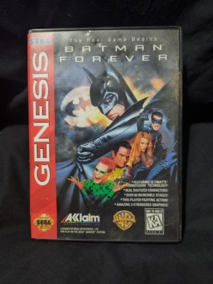 Batman Forever Sega Genesis Complete in Box CIB Cartridge Case and Manual NM+
